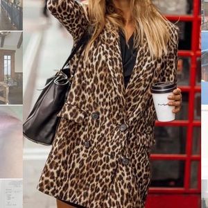 Large Zara Leopard Coat